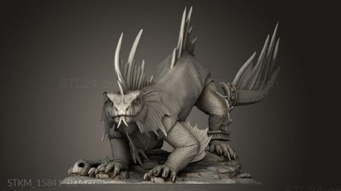 Figurines heroes, monsters and demons (SALAMANDERS salamander, STKM_15841) 3D models for cnc