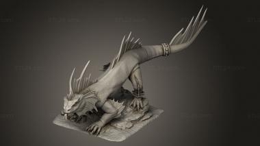 Figurines heroes, monsters and demons (SALAMANDERS salamander, STKM_15841) 3D models for cnc