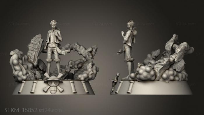 Figurines heroes, monsters and demons (Luffy from figure, STKM_15852) 3D models for cnc