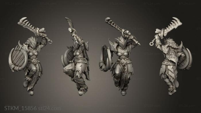 Figurines heroes, monsters and demons (savage beasts Hunters Beast Hunter Clan An, STKM_15856) 3D models for cnc