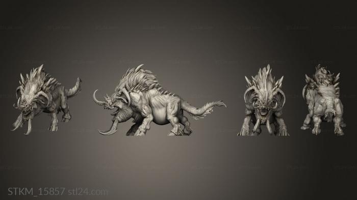 Figurines heroes, monsters and demons (Savage Warboar, STKM_15857) 3D models for cnc