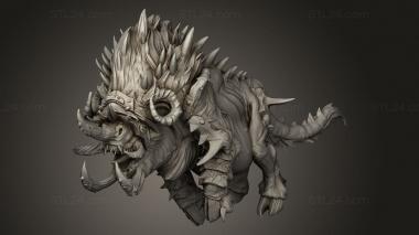 Figurines heroes, monsters and demons (Savage Warboar, STKM_15865) 3D models for cnc