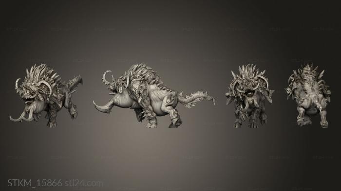 Статуэтки герои, монстры и демоны (Дикий Боевой Вепрь, STKM_15866) 3D модель для ЧПУ станка