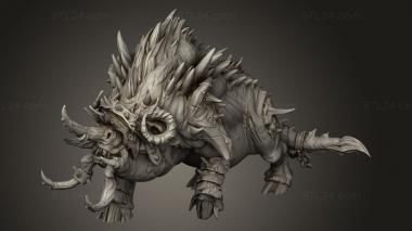 Figurines heroes, monsters and demons (Savage Warboar Warboaror, STKM_15867) 3D models for cnc