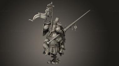 Figurines heroes, monsters and demons (Scarecrow Knight Spear, STKM_15869) 3D models for cnc