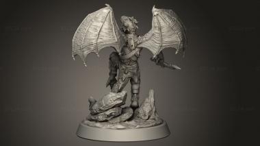 Figurines heroes, monsters and demons (Flying Kobold Its, STKM_15870) 3D models for cnc