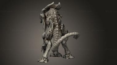 Figurines heroes, monsters and demons (Sci Fi CHEETAH ALIEN, STKM_15873) 3D models for cnc