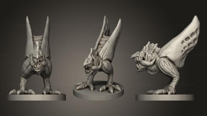 Figurines heroes, monsters and demons (Abyssal Chicken, STKM_1588) 3D models for cnc