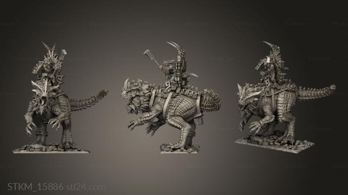 Figurines heroes, monsters and demons (SECOND CARNOSAUR, STKM_15886) 3D models for cnc