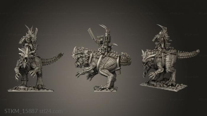 Figurines heroes, monsters and demons (SECOND CARNOSAUR, STKM_15887) 3D models for cnc