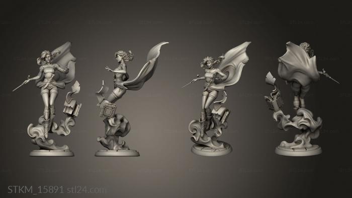 Статуэтки герои, монстры и демоны (Трактирный Колдун Белого Оборотня,Колдунья, STKM_15891) 3D модель для ЧПУ станка
