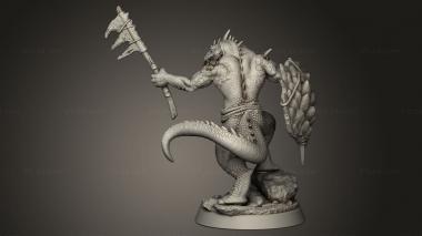 Figurines heroes, monsters and demons (Lizard folk Its Lizardfolk, STKM_15907) 3D models for cnc