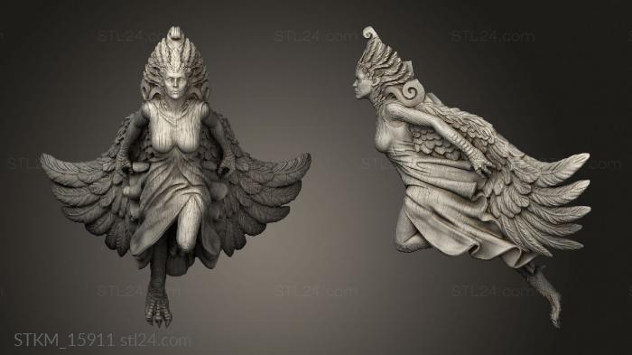 Figurines heroes, monsters and demons (Ship Ahoy The Lady Harpy, STKM_15911) 3D models for cnc