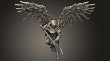 Figurines heroes, monsters and demons (Sicorra Aasimar Paladin Wings Helm, STKM_15922) 3D models for cnc