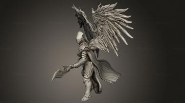 Figurines heroes, monsters and demons (Sicorra Aasimar Paladin Wings Helm, STKM_15922) 3D models for cnc