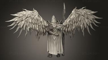 Figurines heroes, monsters and demons (Sicorra Aasimar Paladin Wings Hood, STKM_15926) 3D models for cnc