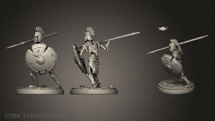 Figurines heroes, monsters and demons (Skeleton Soldiers, STKM_15944) 3D models for cnc