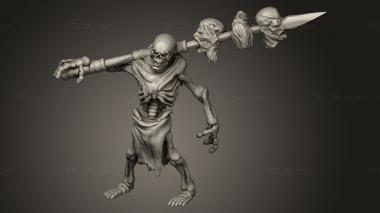 Figurines heroes, monsters and demons (Skeletons Amini Skeleton, STKM_15949) 3D models for cnc