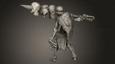 Figurines heroes, monsters and demons (Skeletons Amini Skeleton, STKM_15949) 3D models for cnc