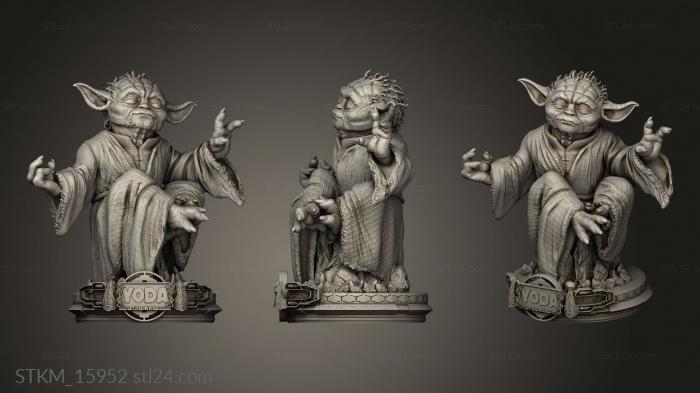 Figurines heroes, monsters and demons (Yoda Star Wars Modes, STKM_15952) 3D models for cnc