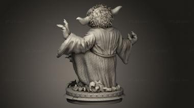 Figurines heroes, monsters and demons (Yoda Star Wars Modes, STKM_15952) 3D models for cnc