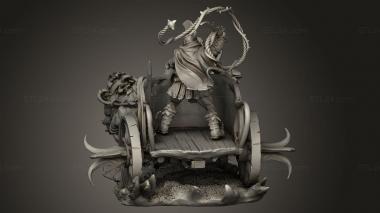 Figurines heroes, monsters and demons (ethicon Gladiators Chariot Rider Mythicon, STKM_15953) 3D models for cnc