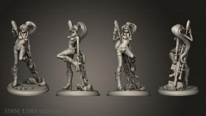 Статуэтки герои, монстры и демоны (Гуррен лаганн персонаж йоко литтнер, STKM_15969) 3D модель для ЧПУ станка