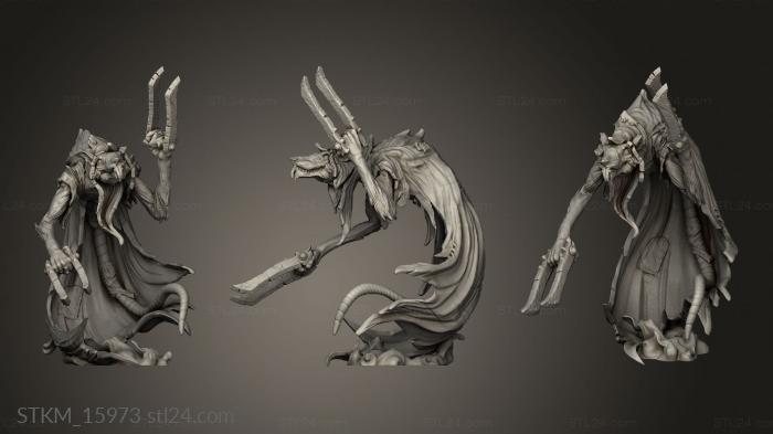 Статуэтки герои, монстры и демоны (Подлый Ножевой Бой, STKM_15973) 3D модель для ЧПУ станка
