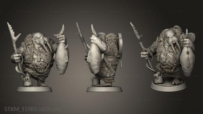 Figurines heroes, monsters and demons (Snowy Mountain Summit Walrus Folk, STKM_15985) 3D models for cnc