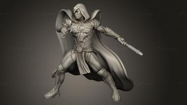 Figurines heroes, monsters and demons (MOON KNIGHT Half, STKM_15987) 3D models for cnc