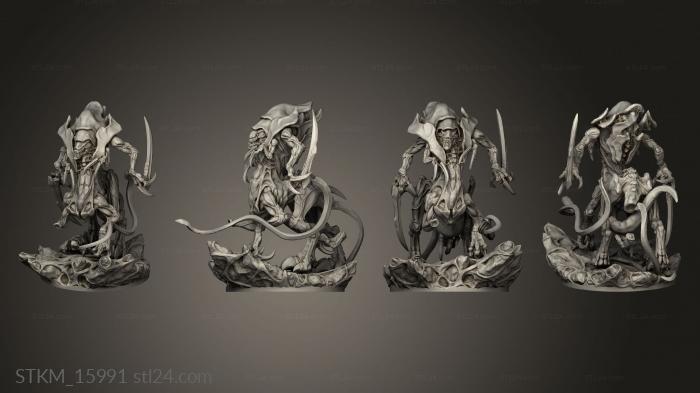 Статуэтки герои, монстры и демоны (Ксеноальфы, STKM_15991) 3D модель для ЧПУ станка