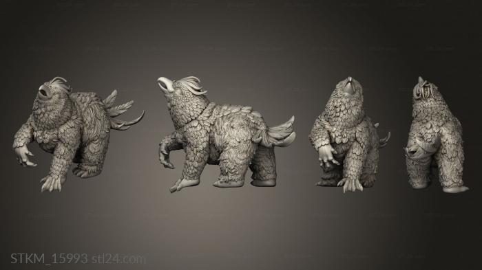 Figurines heroes, monsters and demons (Snowy Mountain Summit Young Bearguin, STKM_15993) 3D models for cnc