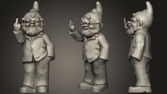 Figurines heroes, monsters and demons (Aging Grumpy Gnomes, STKM_1600) 3D models for cnc