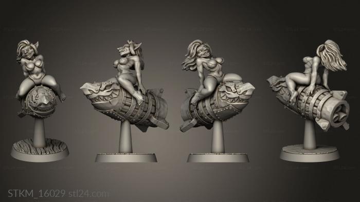Статуэтки герои, монстры и демоны (Искрометный Гоблин Лиз Бабах Красавица, STKM_16029) 3D модель для ЧПУ станка