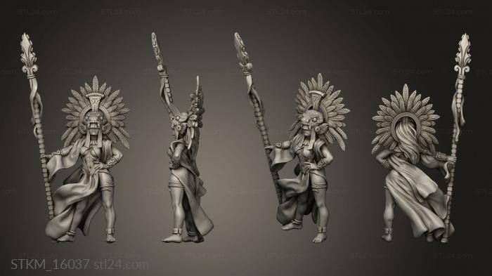 Figurines heroes, monsters and demons (Spell Blades Amazons Priestess Priestess, STKM_16037) 3D models for cnc