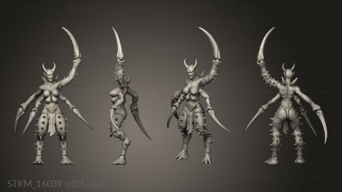 Figurines heroes, monsters and demons (Spider maidens Coven, STKM_16039) 3D models for cnc