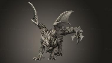 Figurines heroes, monsters and demons (Spike Dragon Dragon, STKM_16041) 3D models for cnc