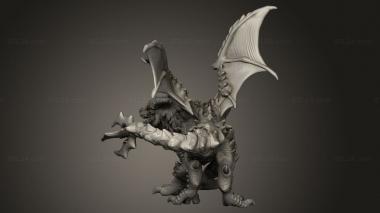 Figurines heroes, monsters and demons (Spike Dragon Dragon, STKM_16041) 3D models for cnc