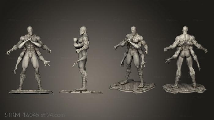 Figurines heroes, monsters and demons (Spider Man Six, STKM_16045) 3D models for cnc