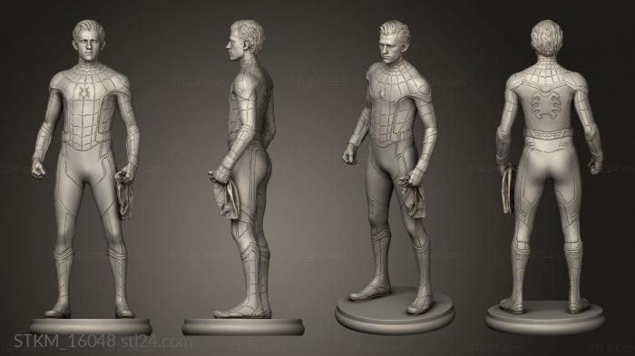 Figurines heroes, monsters and demons (Spider Man Tom Holland, STKM_16048) 3D models for cnc