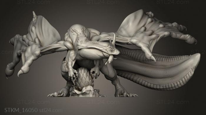 Figurines heroes, monsters and demons (Cruel Marshes Frog Dragon Egg, STKM_16050) 3D models for cnc