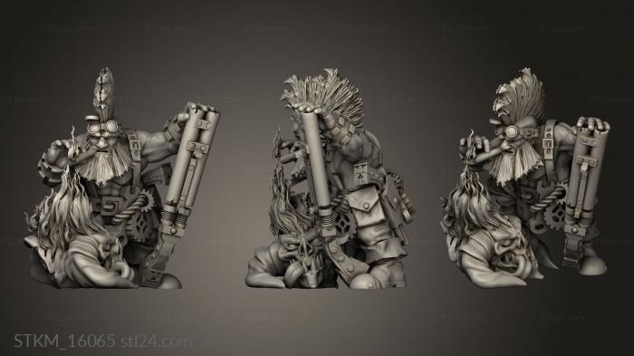 Figurines heroes, monsters and demons (Avatars War Legendary Heroes aow engineers berserker engineer daemon, STKM_16065) 3D models for cnc