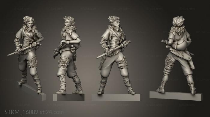 Figurines heroes, monsters and demons (Adventurers Ranged Female rogue, STKM_16089) 3D models for cnc
