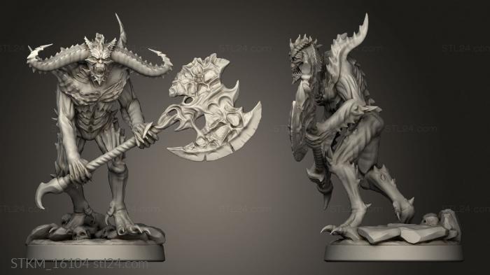 Figurines heroes, monsters and demons (The Dormant God Hatred Fiend, STKM_16104) 3D models for cnc