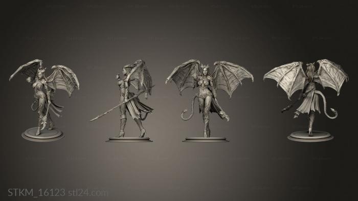 Статуэтки герои, монстры и демоны (Платформа Succubus One, STKM_16123) 3D модель для ЧПУ станка