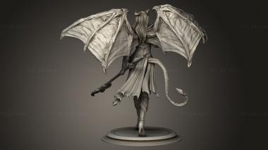 Figurines heroes, monsters and demons (Succubus One Platform, STKM_16123) 3D models for cnc