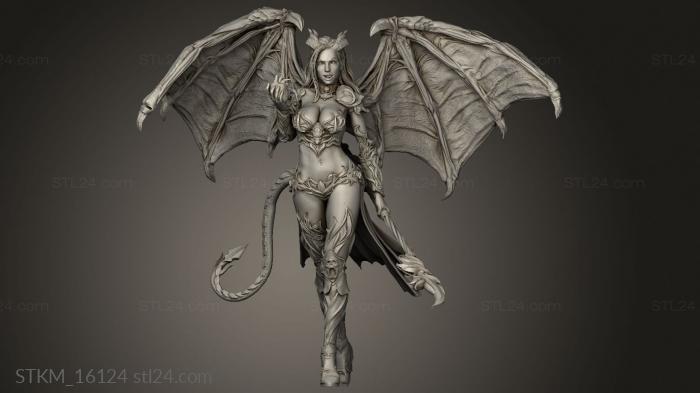 Figurines heroes, monsters and demons (succubus ONE one, STKM_16124) 3D models for cnc