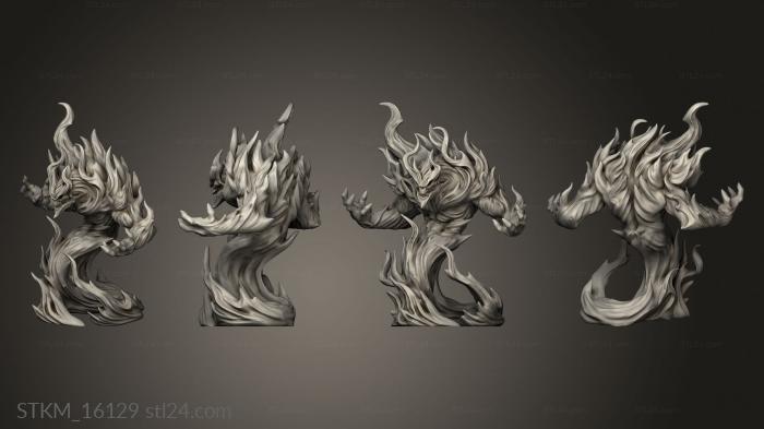 Figurines heroes, monsters and demons (Summoned Elementals Fire Elemental, STKM_16129) 3D models for cnc