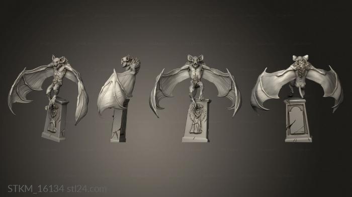 Figurines heroes, monsters and demons (Vampires Bats Bat stone, STKM_16134) 3D models for cnc