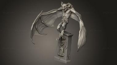 Figurines heroes, monsters and demons (Vampires Bats Bat stone, STKM_16134) 3D models for cnc